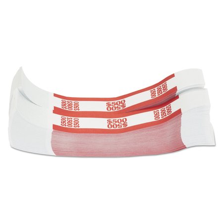 COIN-TAINER Currency Strap, 500, Red, PK1000 216070F07